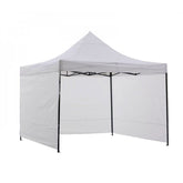 Cort de gradina 3x3 m pavilion 3 pereti inaltime reglabila cadru otel alb